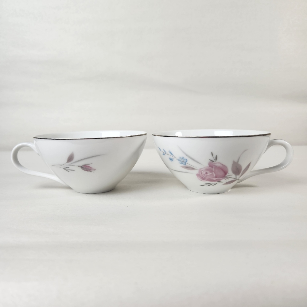 Fashion Manor Fine China New Rose Tea Cup Set Of 2